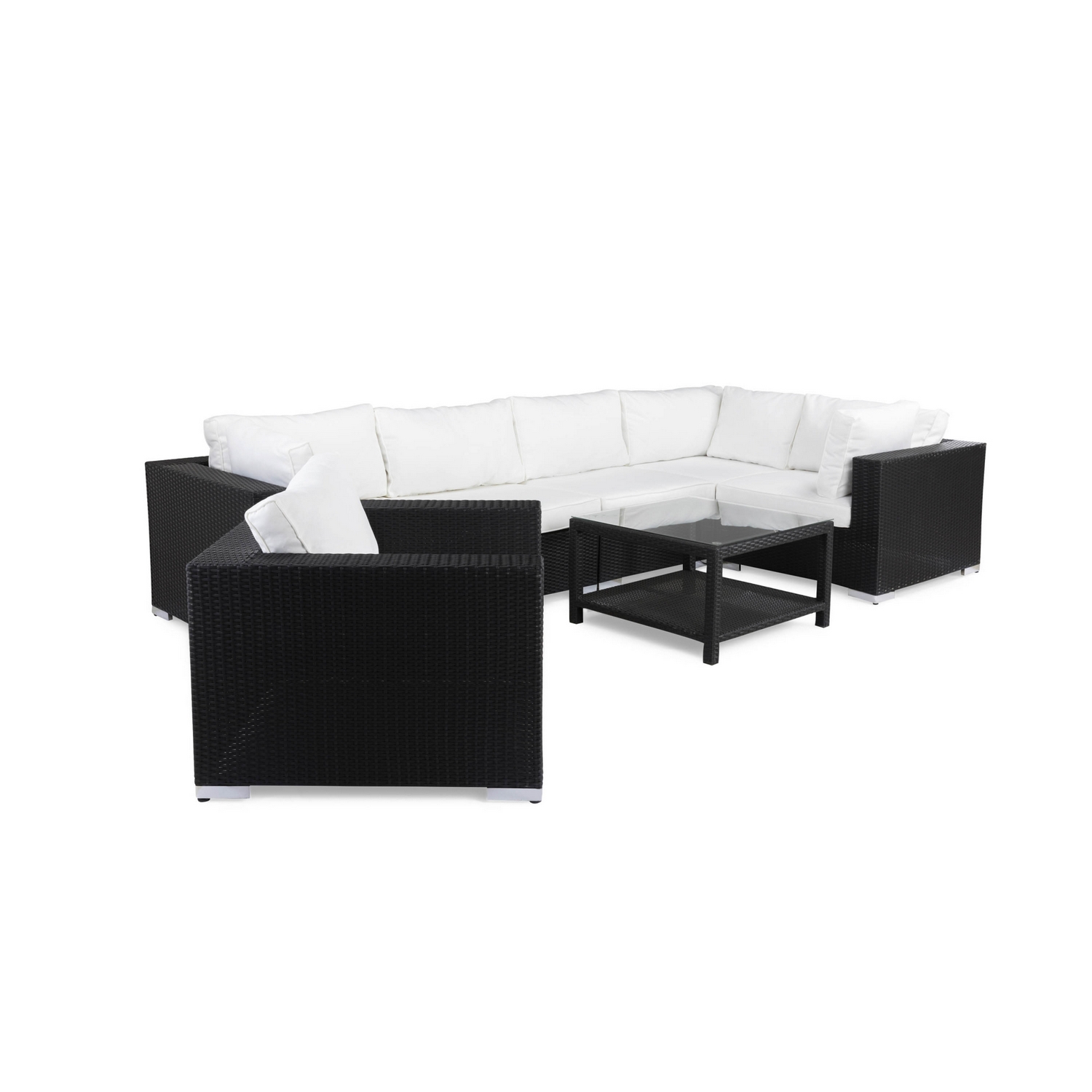 Loungegrupp Comfort Garden Bahamas 6-sits med Fåtölj och Bord 75x75