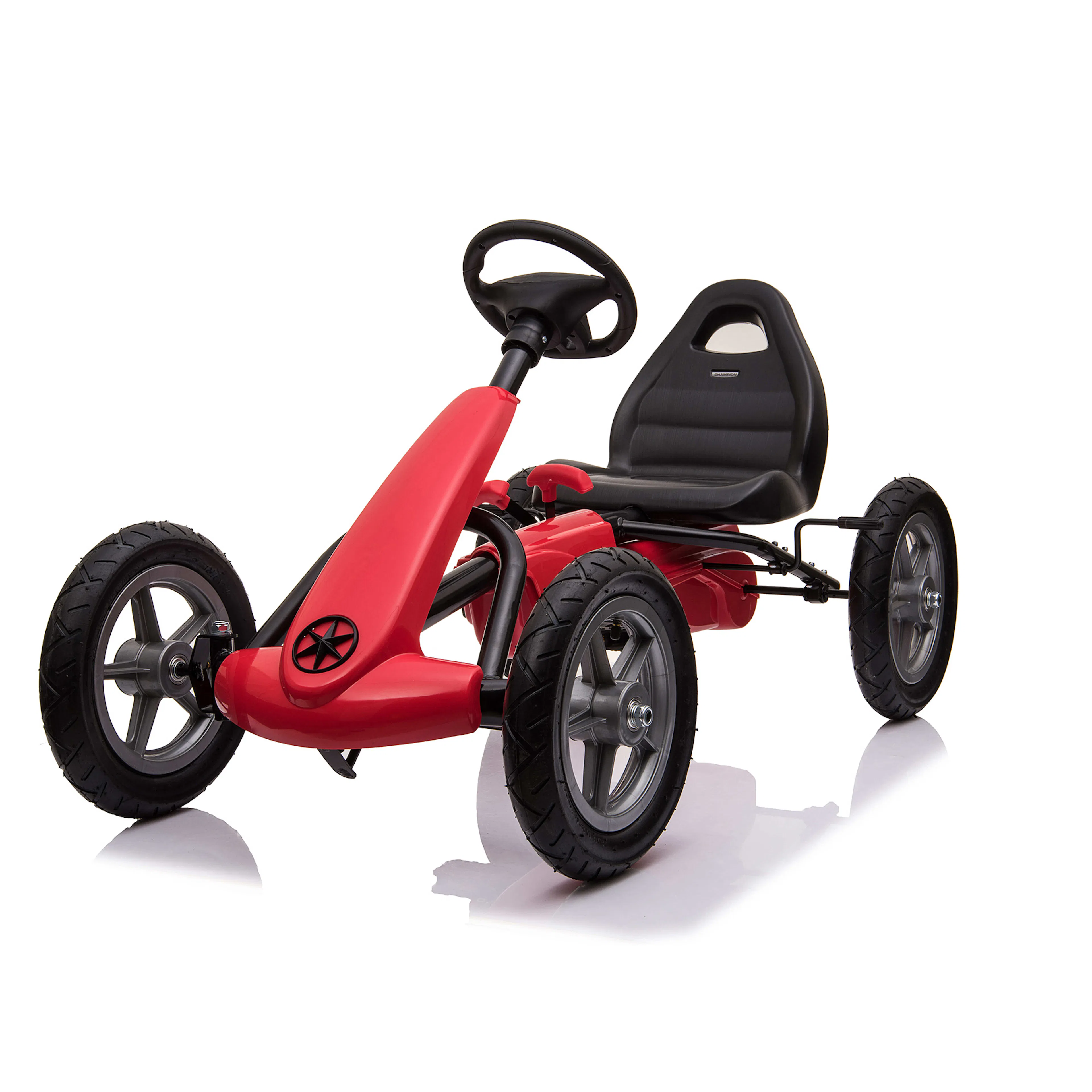 Trampbil Nordic Play Röd Gokart Med Gummihjul