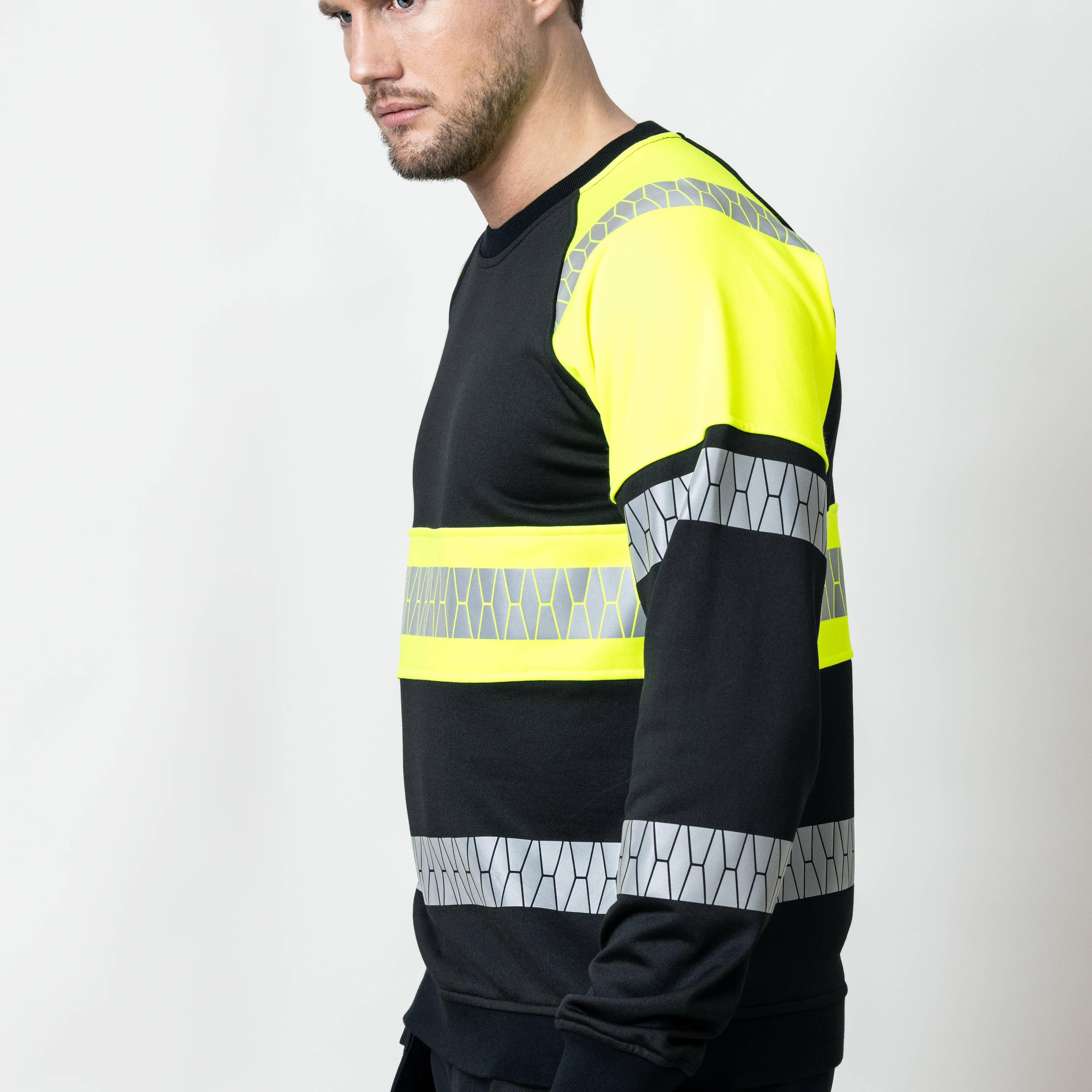 Sweatshirt Varsel Svart/Gul V M M
