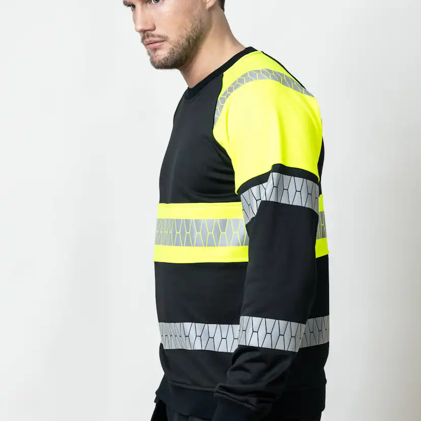 Sweatshirt Varsel Svart/Gul V M M