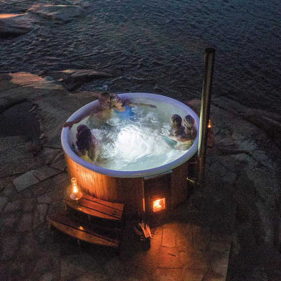 Bubbelsystem och undervattensbelysning Skärgårdstunnan