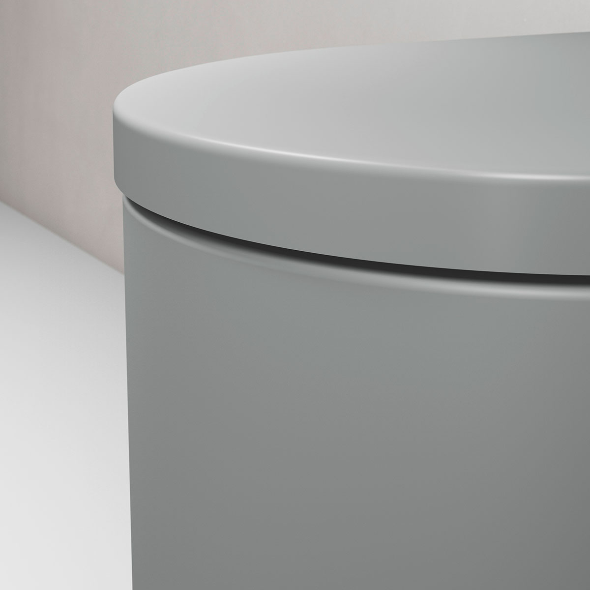 WC vägg, Ytterfärg Ljusgrå Matt 570 mm Ljusgrå