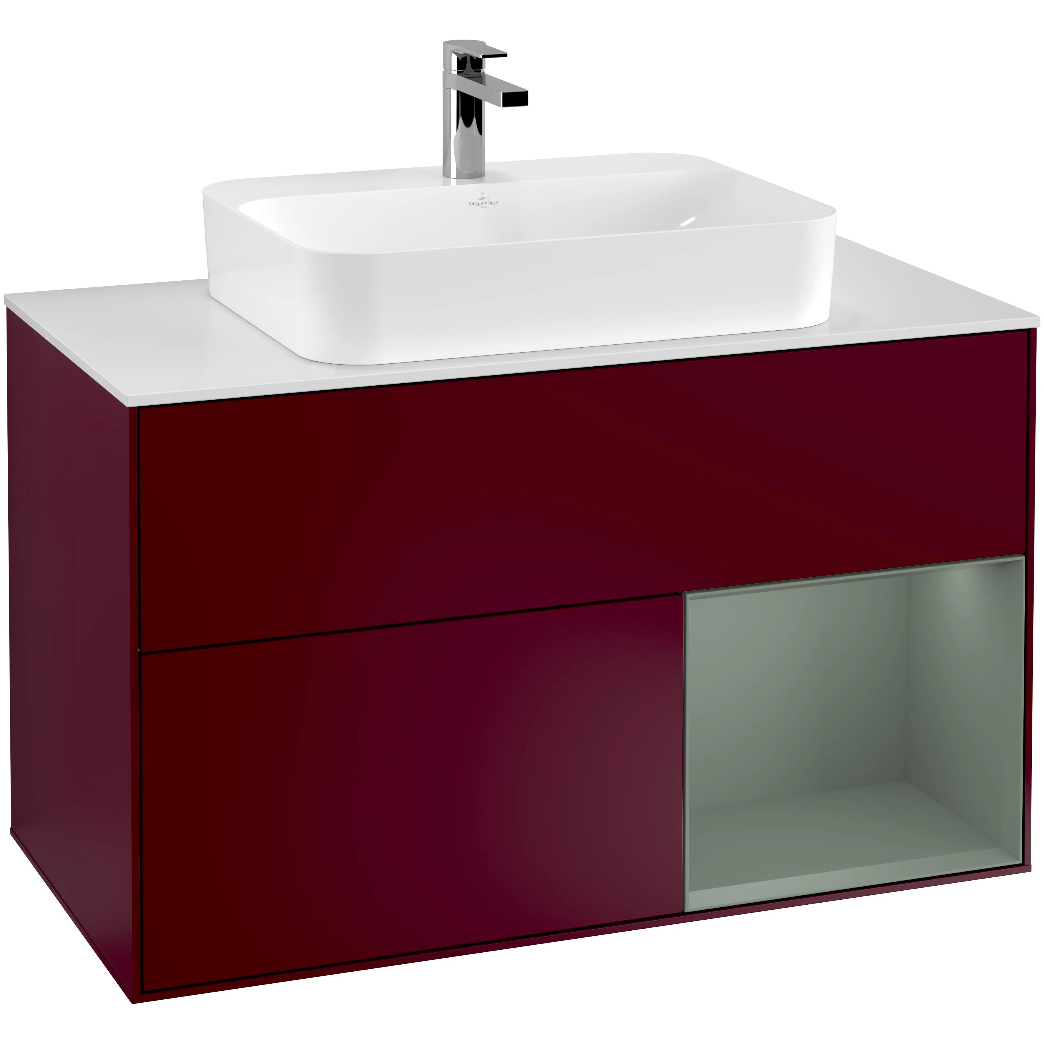 Tvättställsskåp Villeroy & Boch Finion med 2 Lådor Hylla och Bänkskiva för Ytmonterat Tvättställ