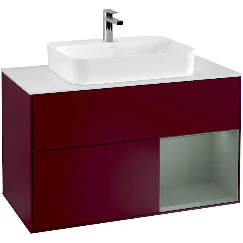Tvättställsskåp Villeroy & Boch Finion med 2 Lådor Hylla och Bänkskiva för Ytmonterat Tvättställ
