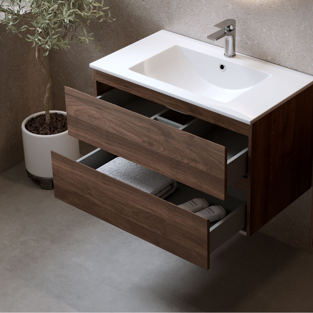 Tvättställsskåp Bathlife Eufori med Tvättställ och Spegel Skina