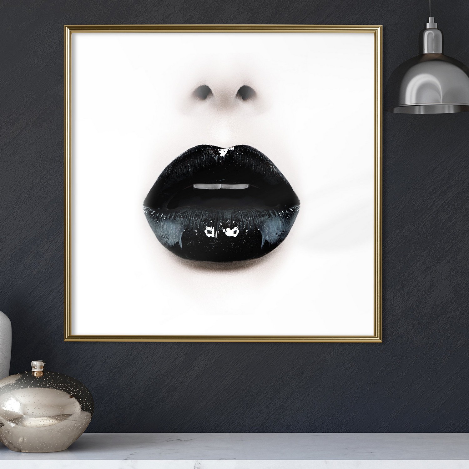 Poster Artgeist Affisch Black Lipstick