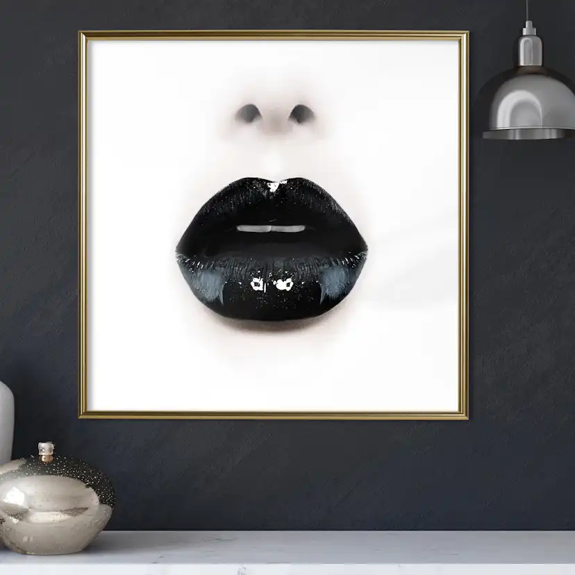 Poster Artgeist Affisch Black Lipstick