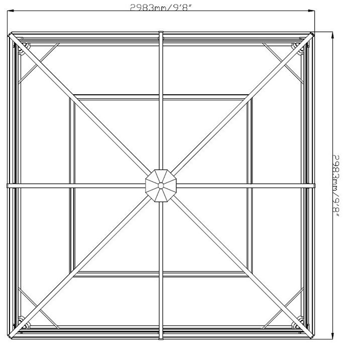 Pergola gop Verona 9 m2