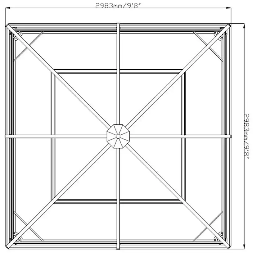 Pergola gop Verona 9 m2