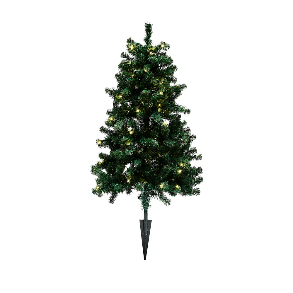 Plastgran Nordic Winter Aske Utomhus med Spett LED
