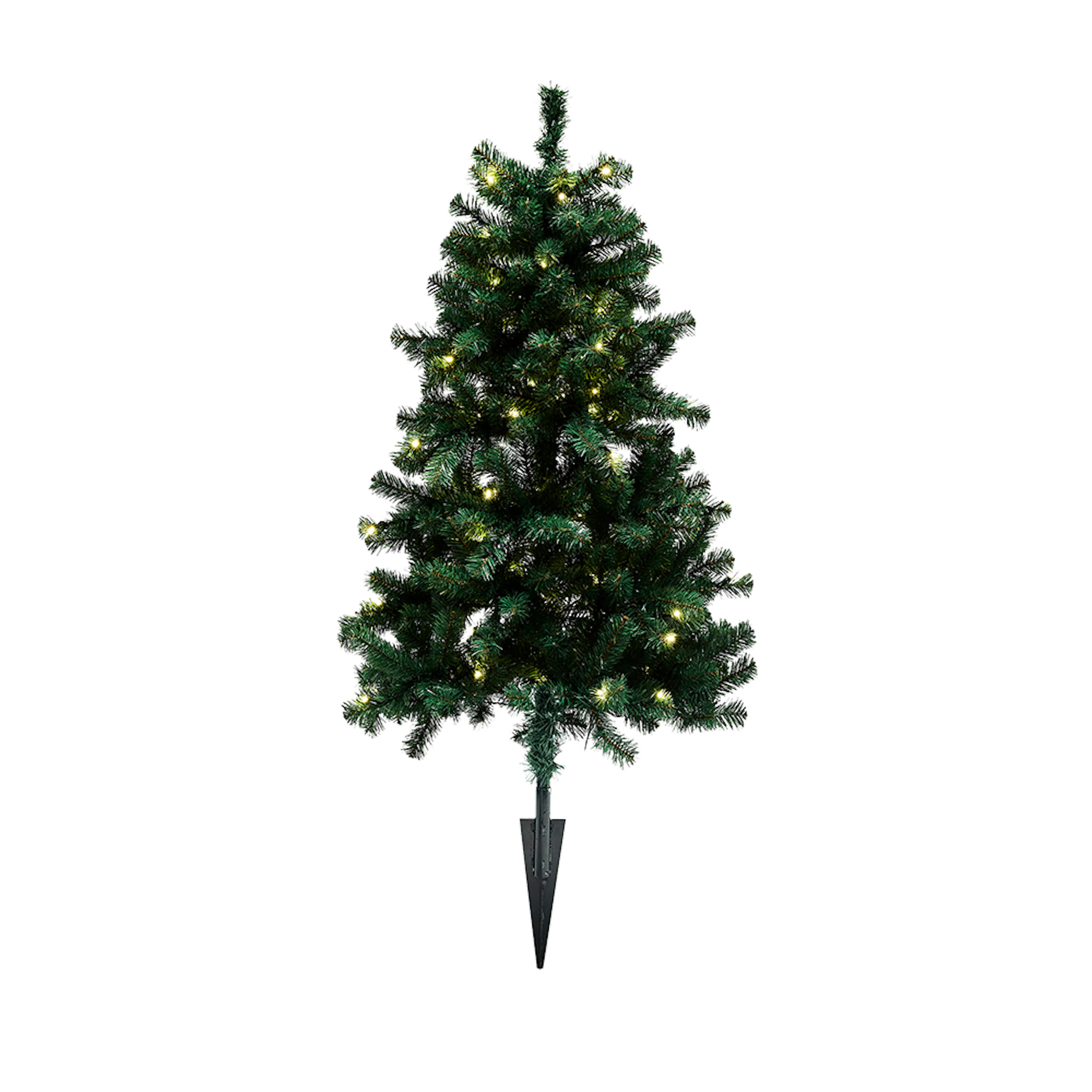Plastgran Nordic Winter Aske Utomhus med Spett LED