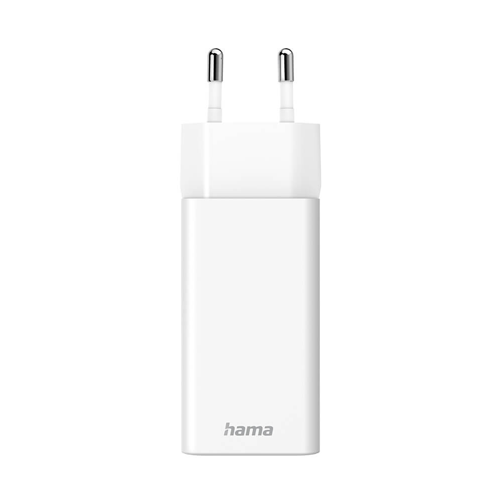 Miniladdare HAMA USB-C + USB-A Qualcomm 3.0 38W Vit