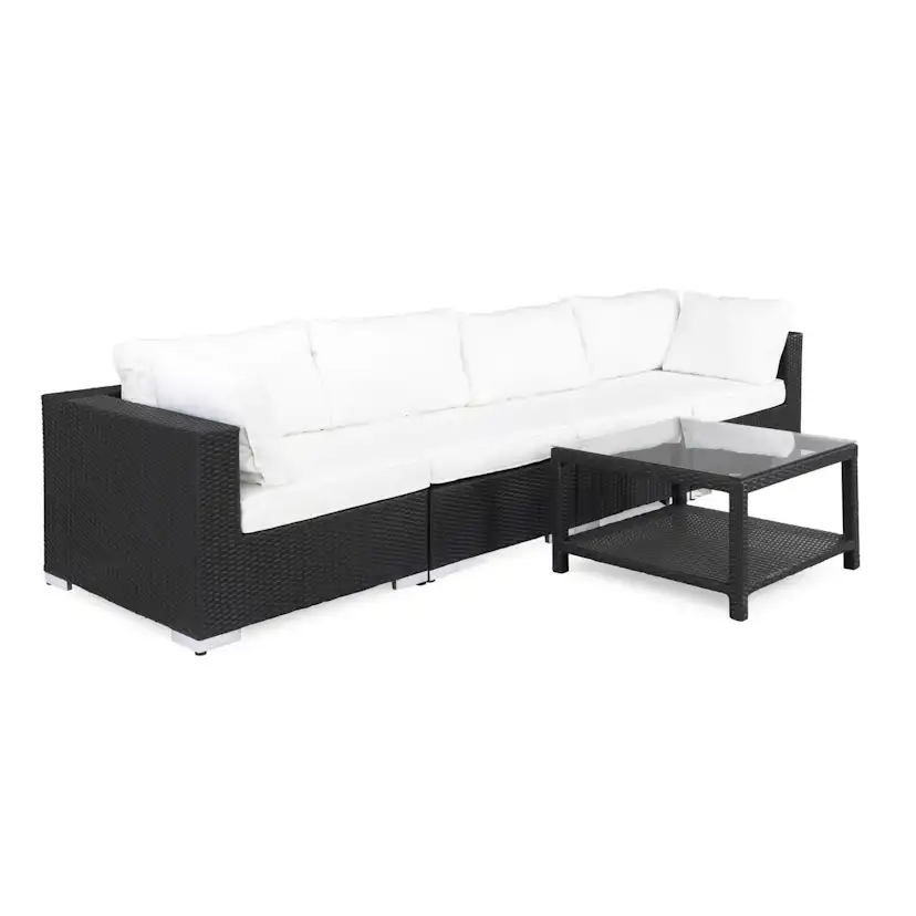 Loungegrupp Comfort Garden Bahamas 4-sits Rak med Utebord Utomhus