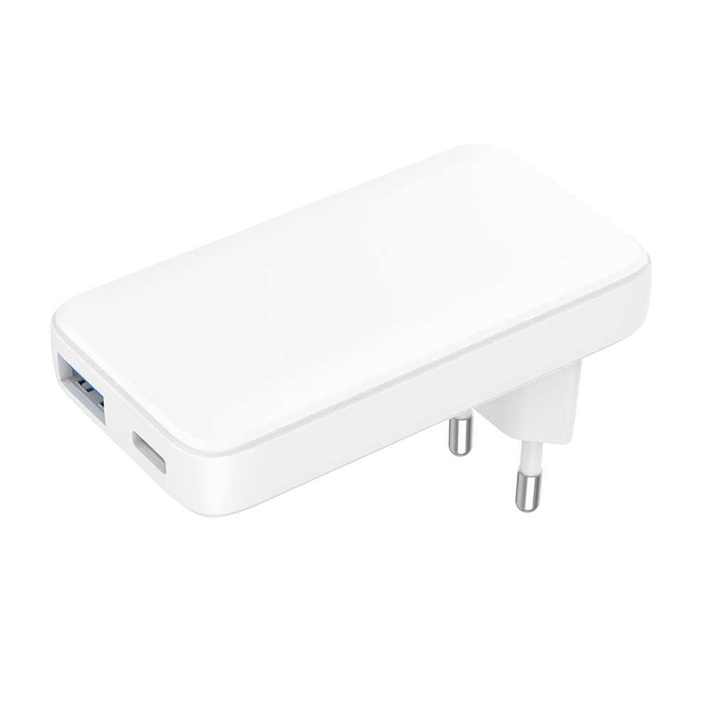 Laddare GEAR 220V 1xUSB-C+1xUSB-A PD/PPS 36W+QC 18W GaN