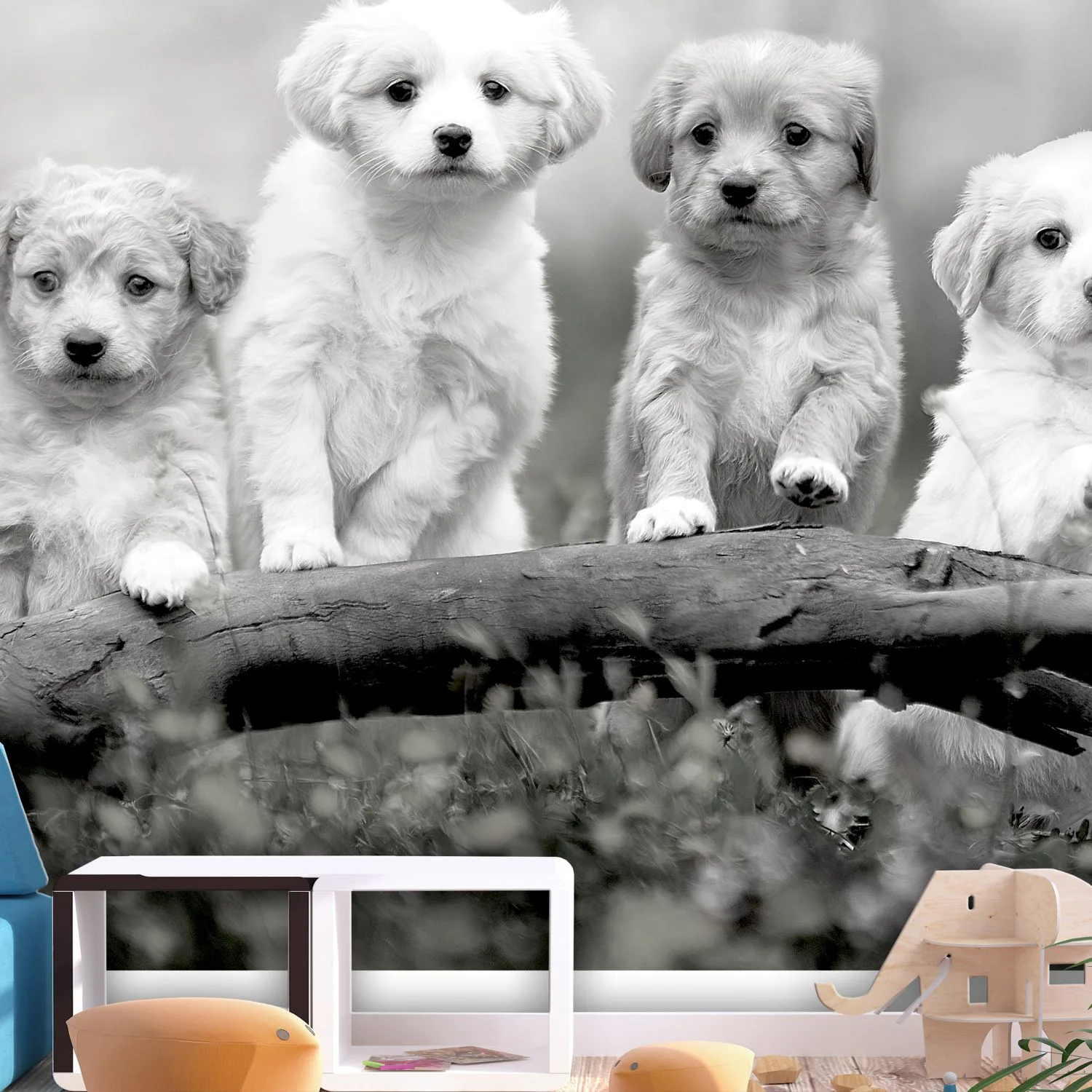 Fototapet Arkiio Four Puppies