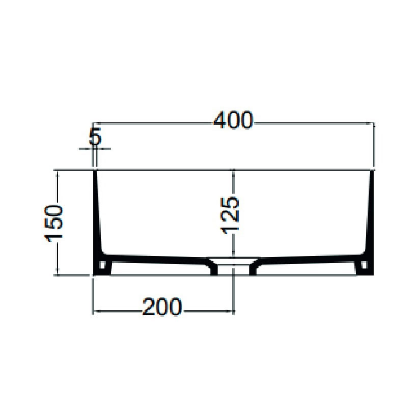 Tvättställ Lavabo Mate Slim 400x400 mm