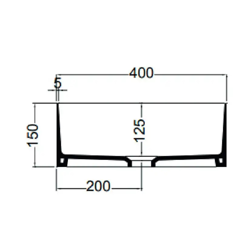 Tvättställ Lavabo Mate Slim 400x400 mm