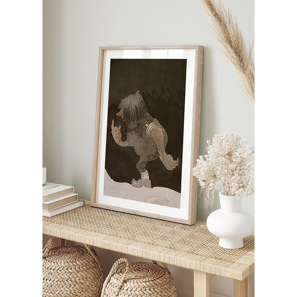 Poster Gallerix Troll på vandring av John Bauer