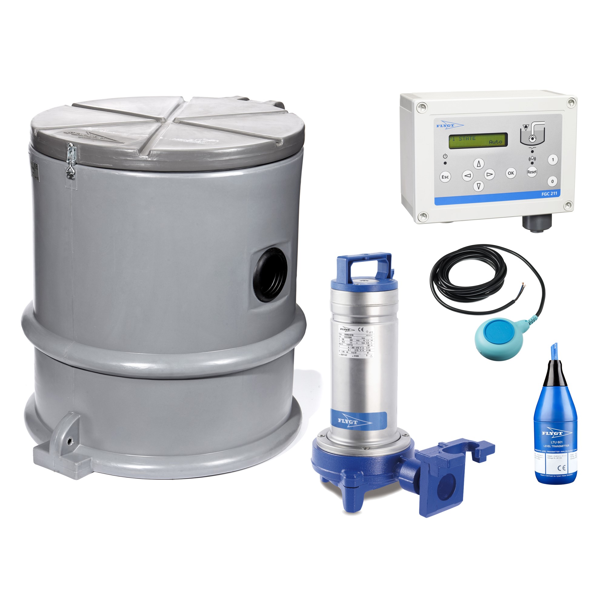 Pumpstation Flygt Compit Mini Bas 3-fas