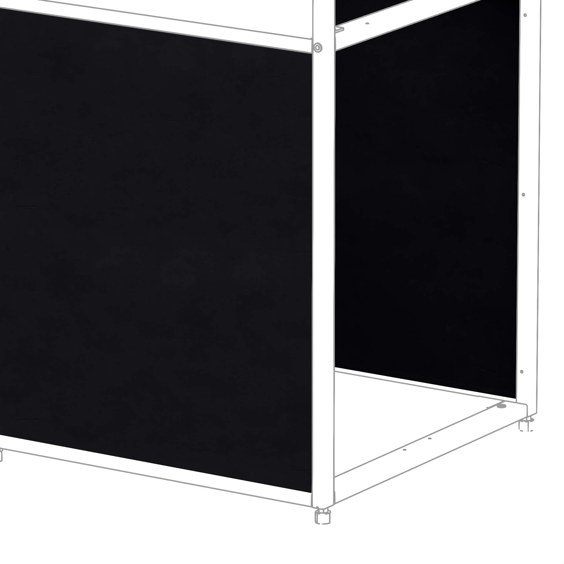 Täcksidor Skotte Kitchen 604 Svart 3-Pack 650 mm Till Utekök