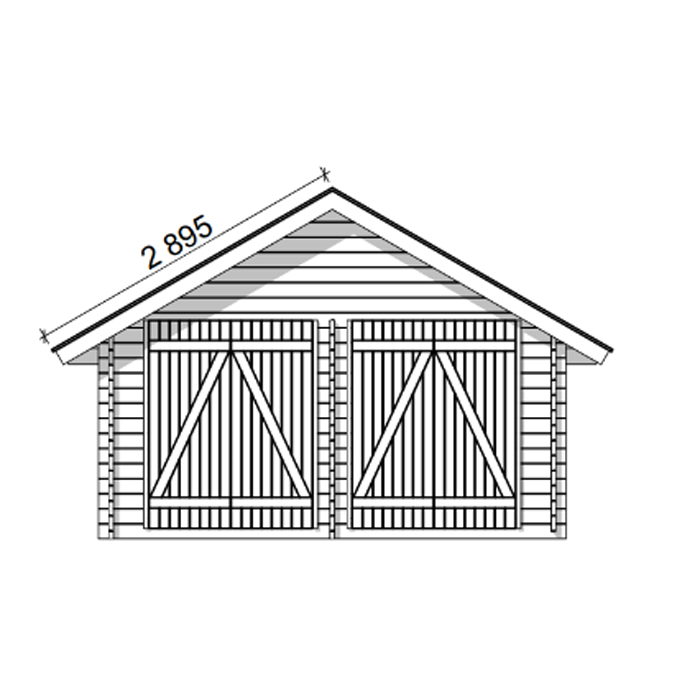 Timmerförråd LP Garden S-L (16m²) Rak Vägg