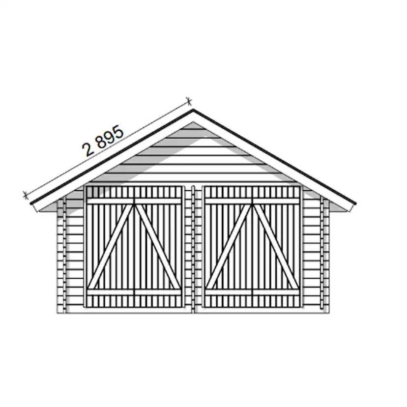 Timmerförråd LP Garden S-L (16m²) Rak Vägg