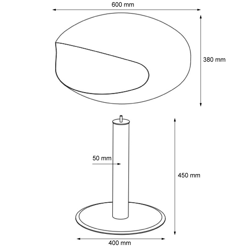 Etanolkamin Cocoon Pedestal