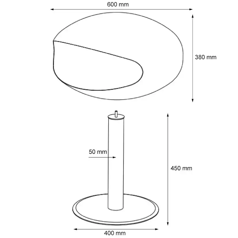 Etanolkamin Cocoon Pedestal