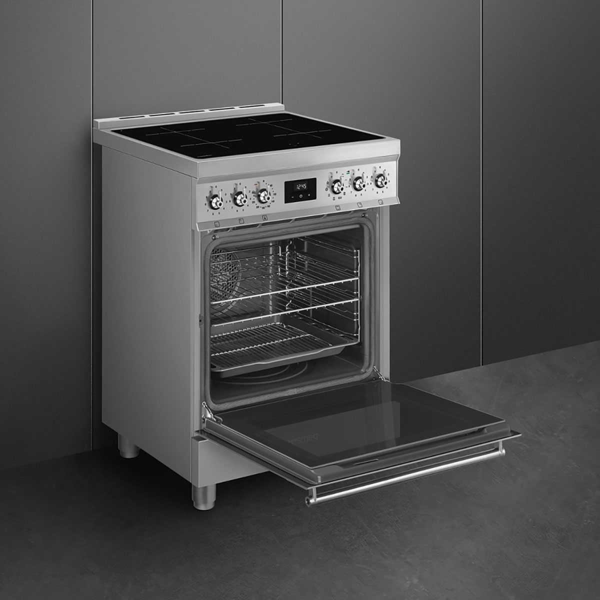 Induktionsspis Smeg C6IPXM2 Rostfri med Pyrolytisk Rengöring och Timerfunktion