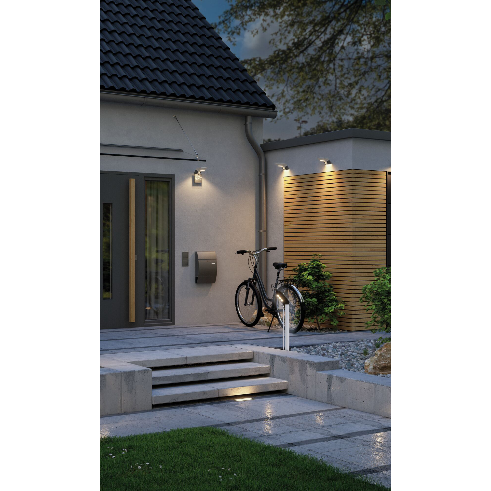 Pollare Solcell LED Paulmann Soley Smart Home Zigbee 3.0 med Rörelsesensor IP44