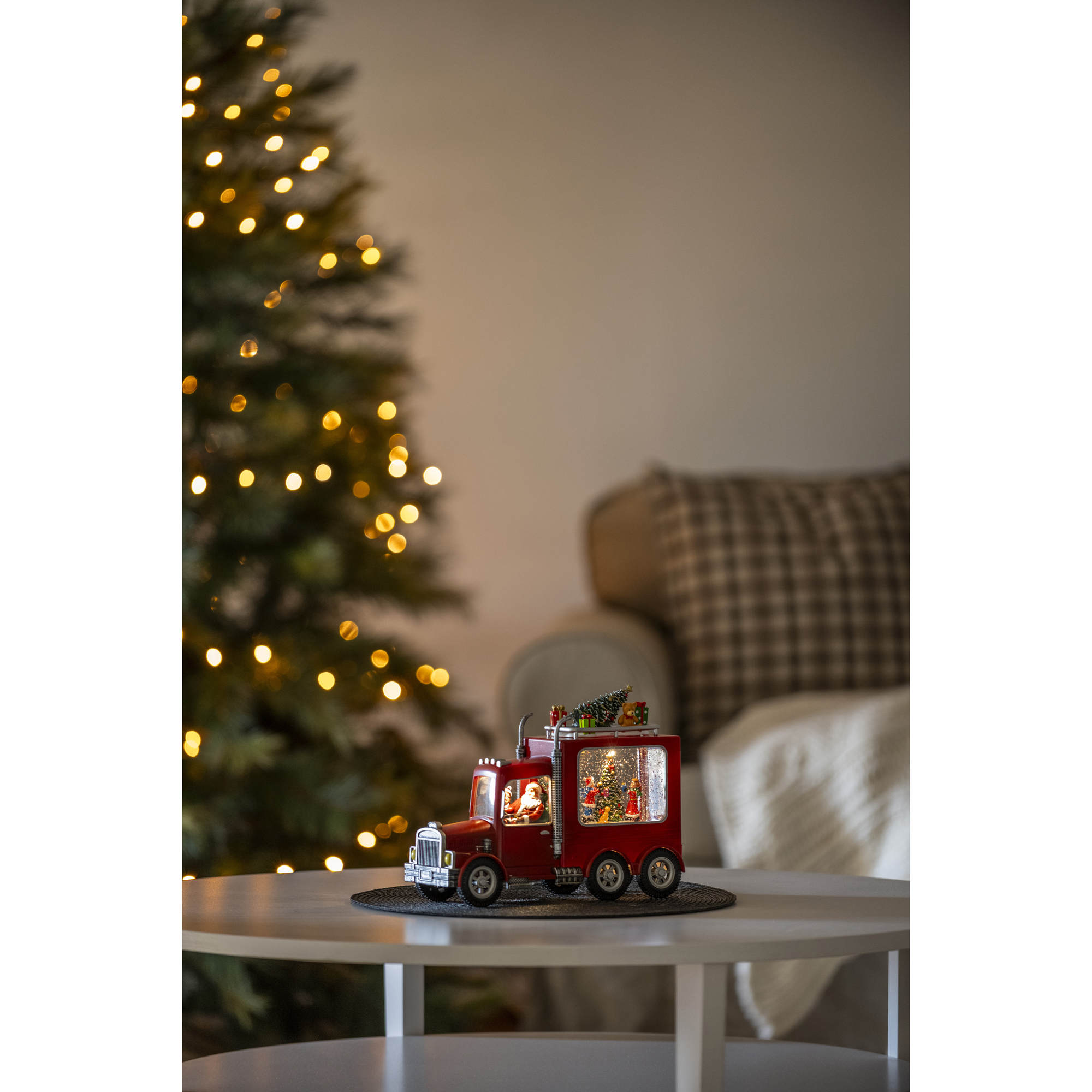 Snöglob Gnosjö Konstsmide Vattenfylld lykta Tomtens lastbil LED