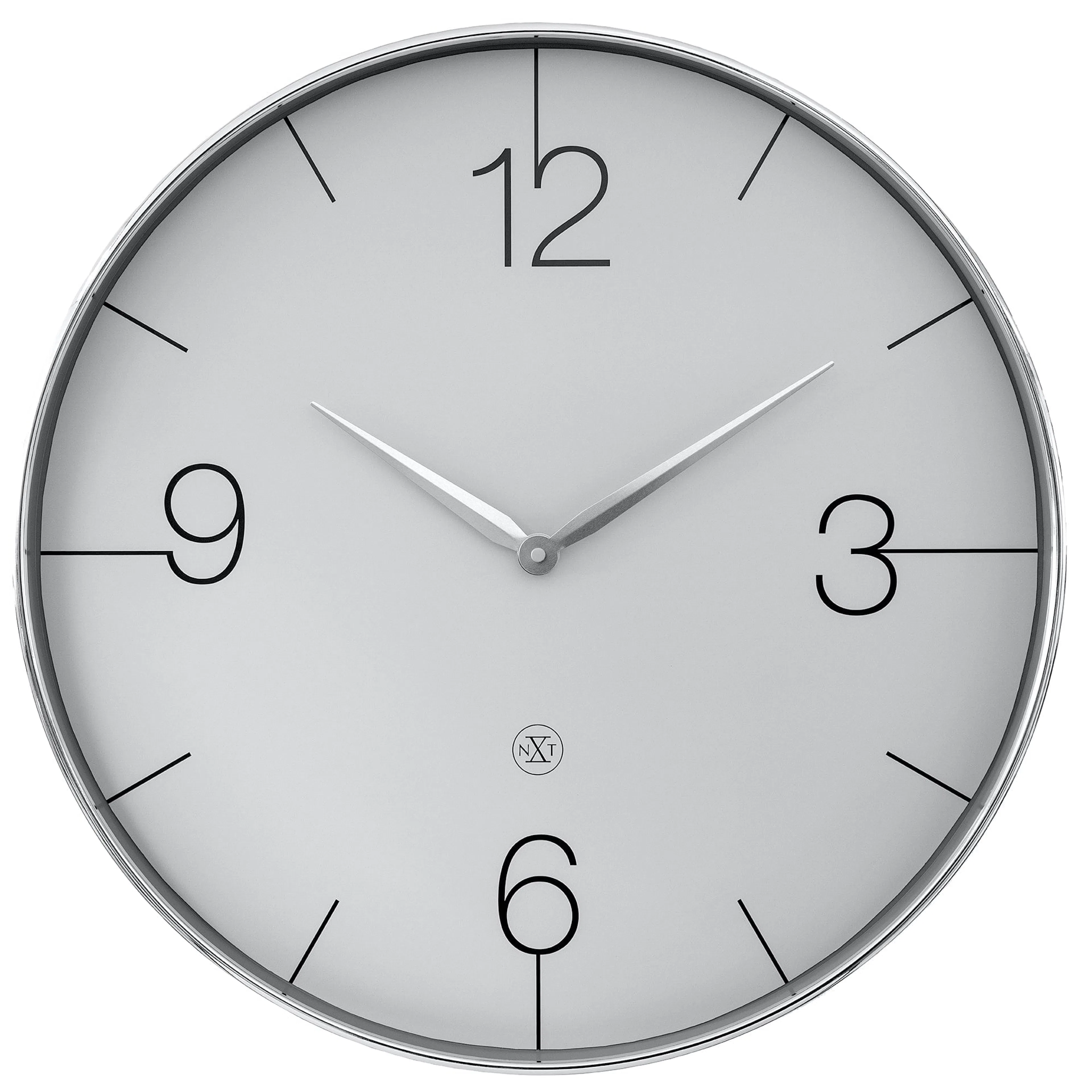 Klocka NeXtime Finesse Large nXt Väggklocka 51 cm Krom/Grå