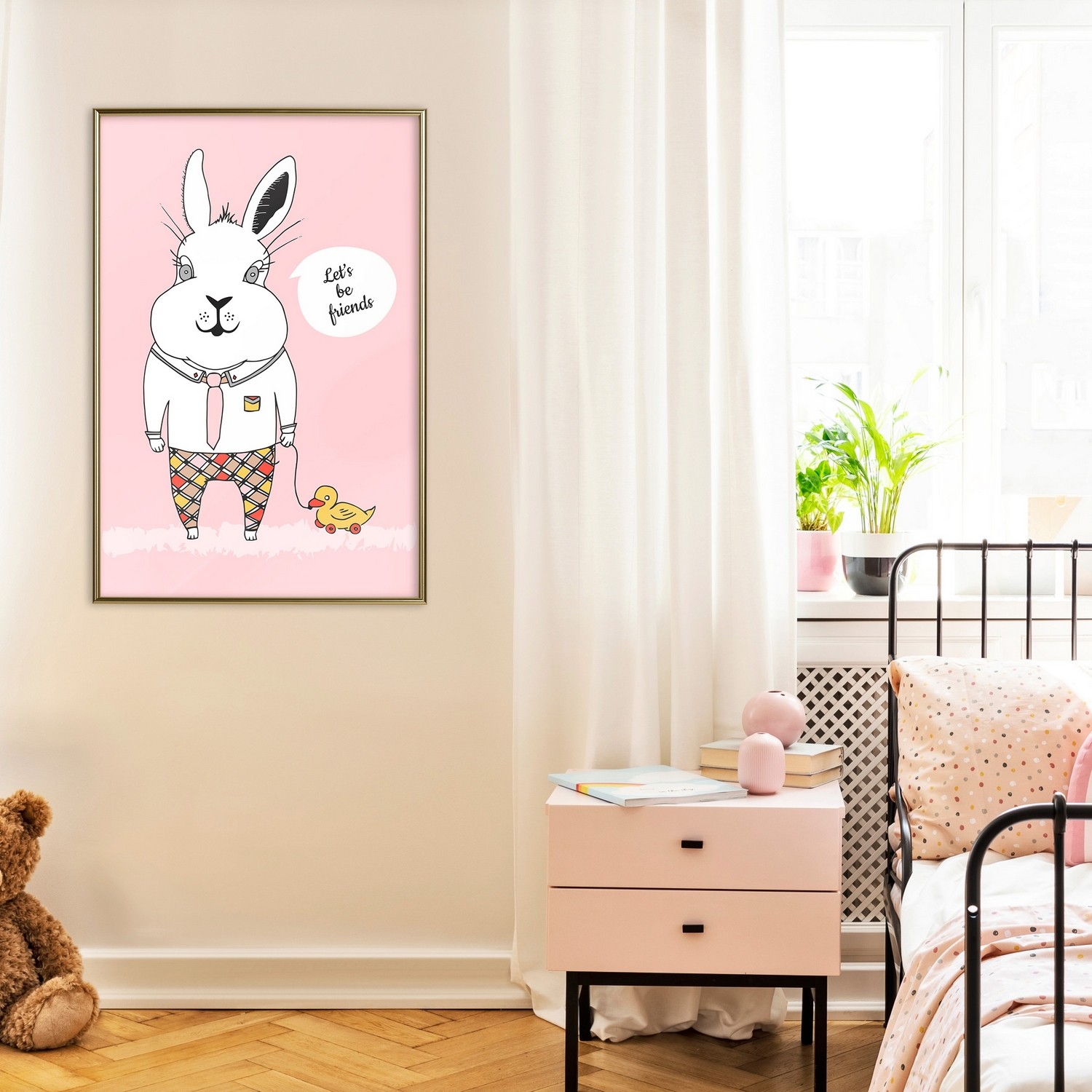 Poster Artgeist Affisch Rabbit's Friend