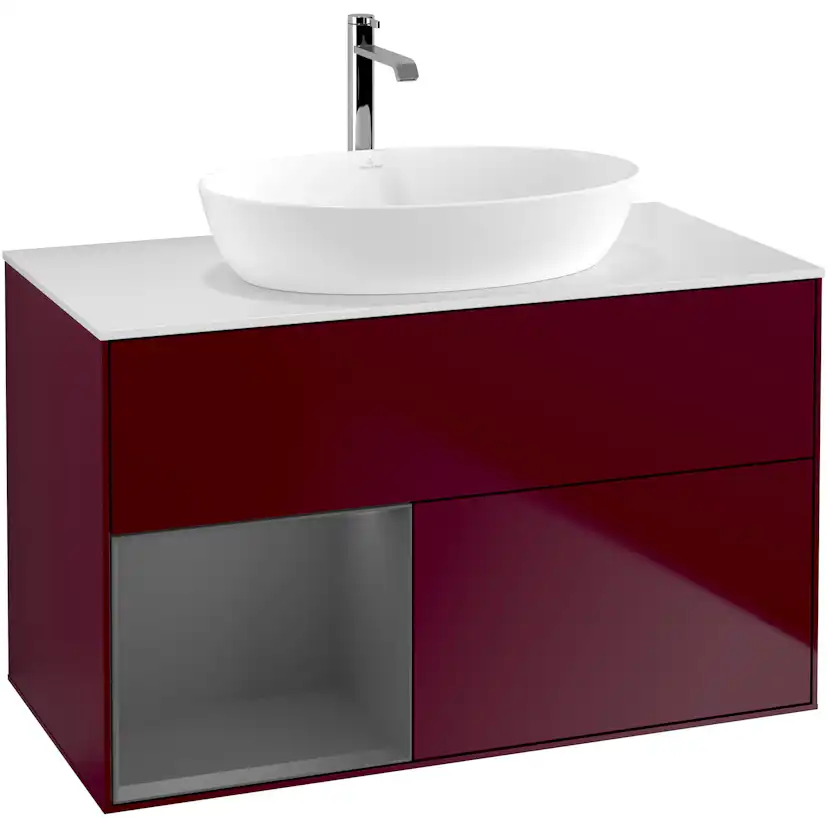 Tvättställsskåp Villeroy & Boch Finion med 2 Lådor Hylla och Bänkskiva för Fristående Tvättställ från Artis & Collaro