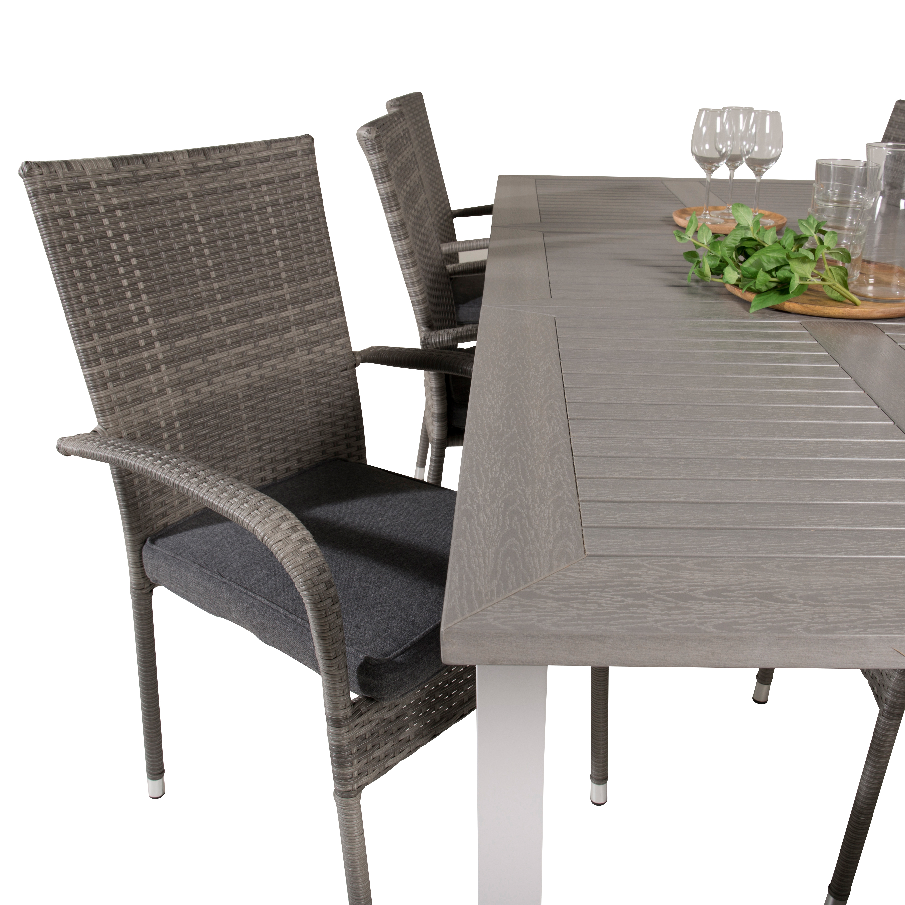 Matgrupp Venture Home Aleyna 160/240 med 8 Asta Stolar
