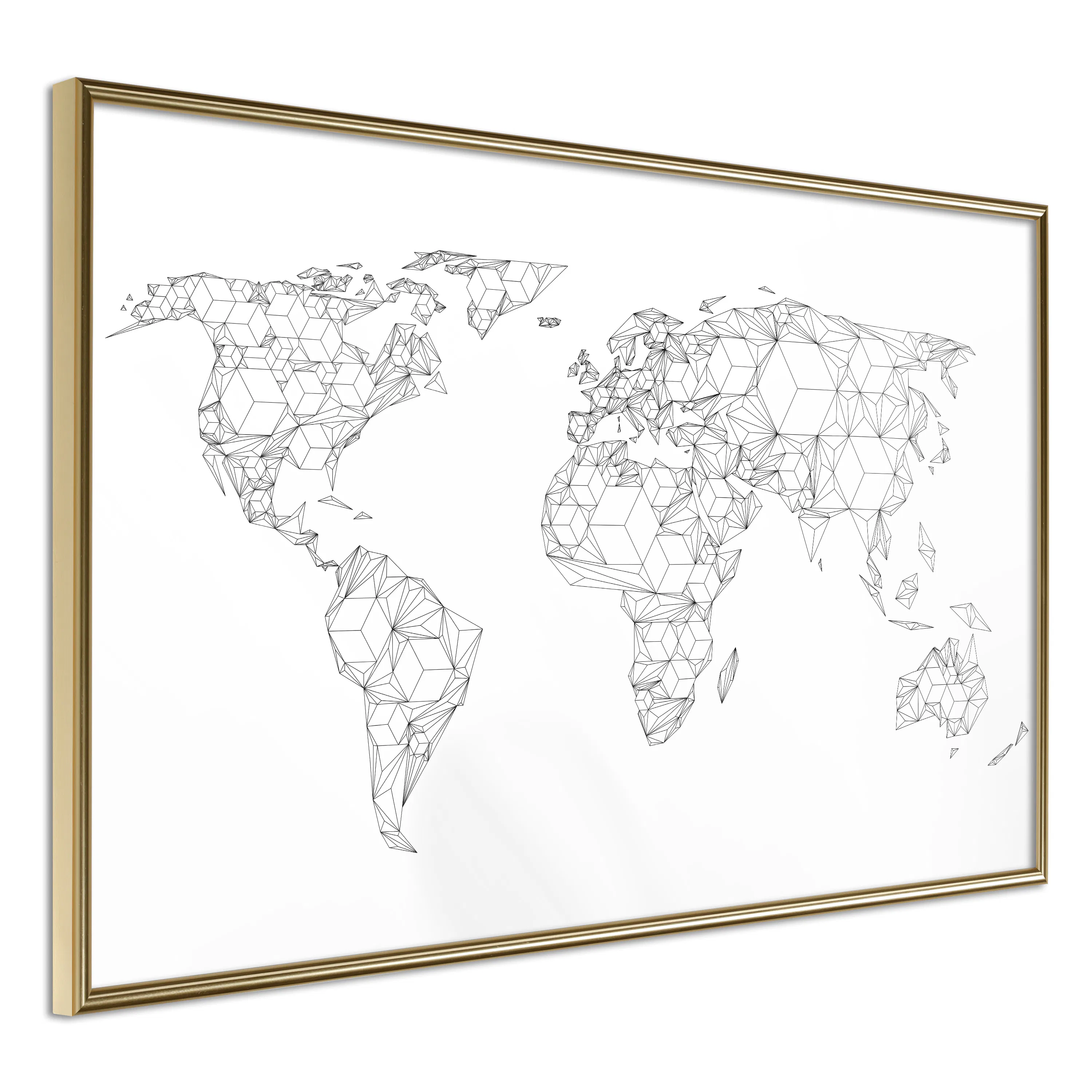 Poster Artgeist Affisch Geometric Map