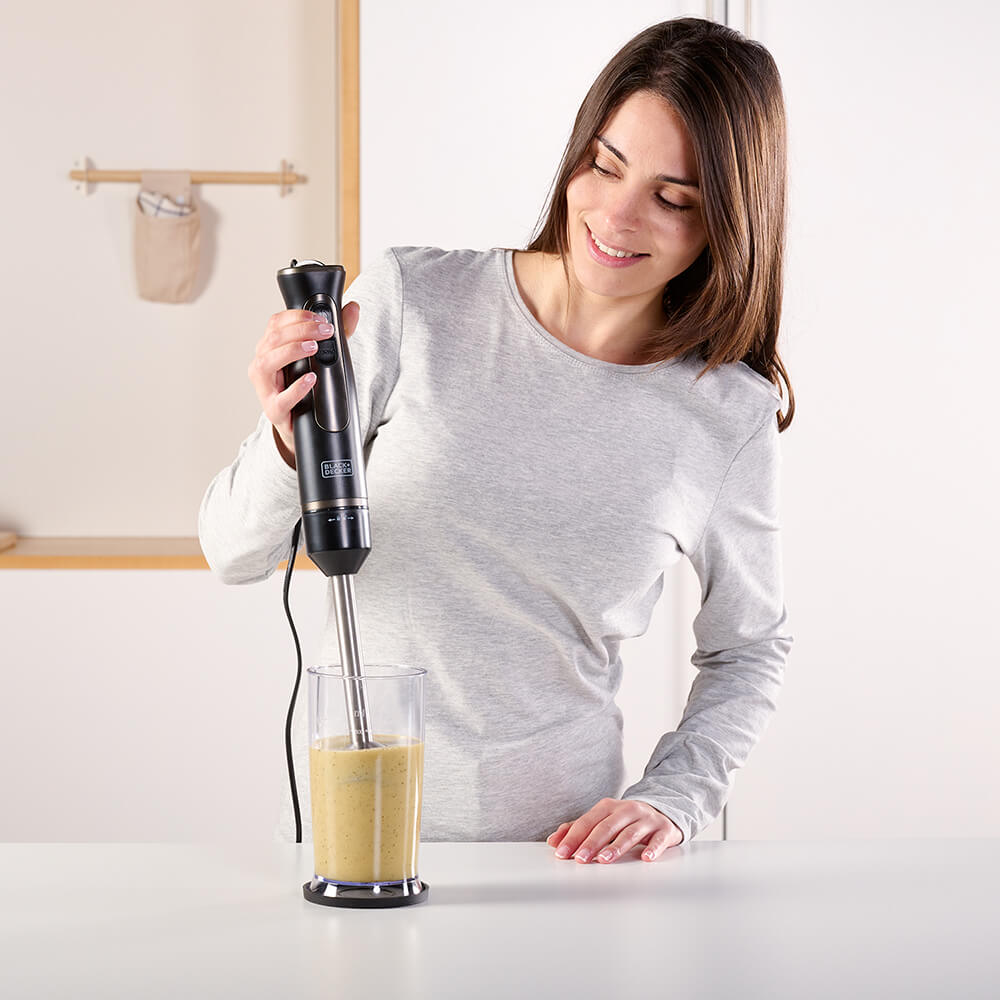 Stavmixer Black+Decker 800W Svart Tillbehör