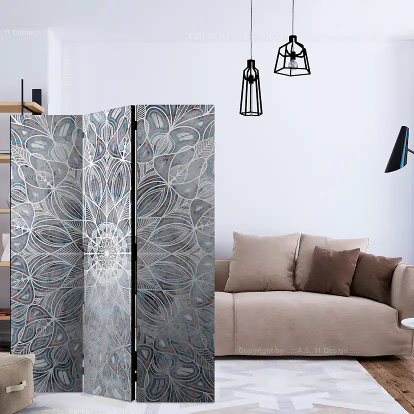 Rumsavdelare Skärmvägg Arkiio Blurred Mandala 135x172 cm