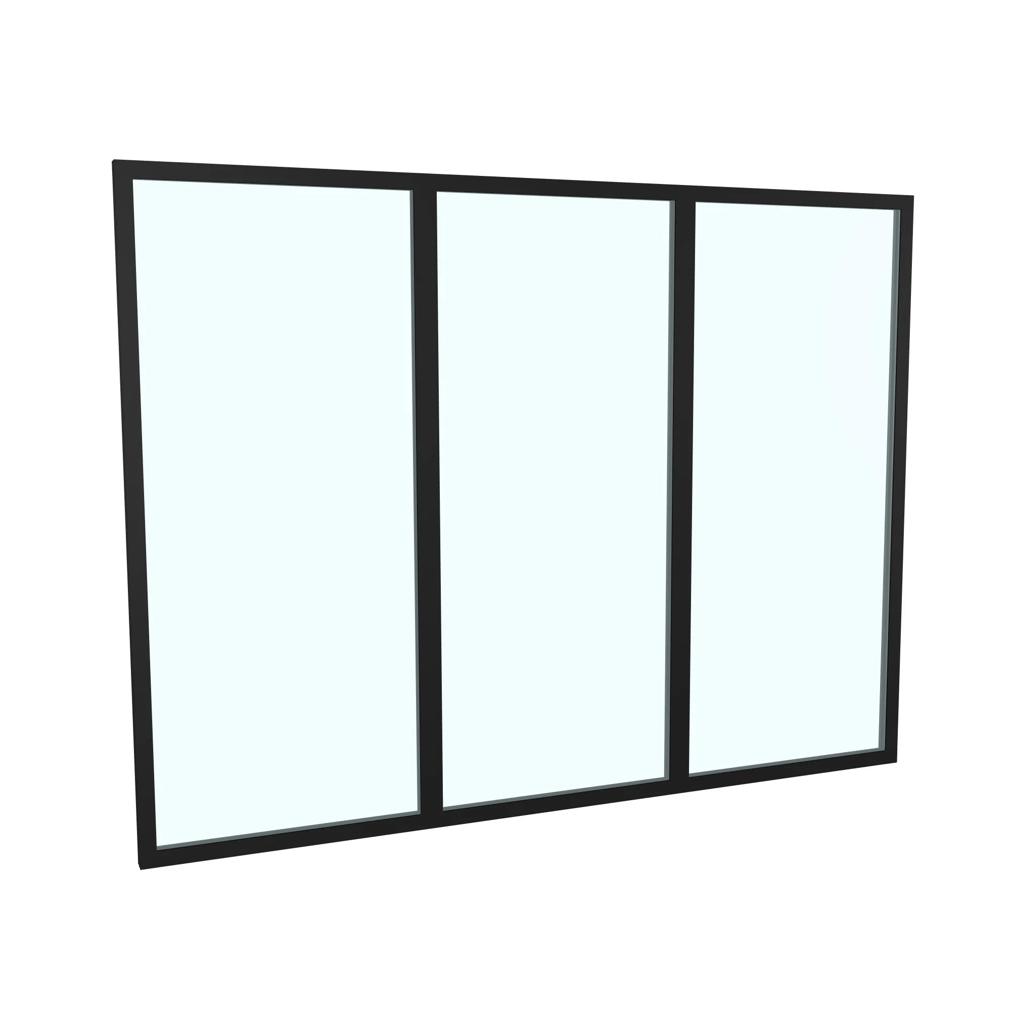 Landskap Fast väggparti Robust B2630xH1904 Svart Året runt B2630 x H1908 mm - Mattsvart RAL 9005