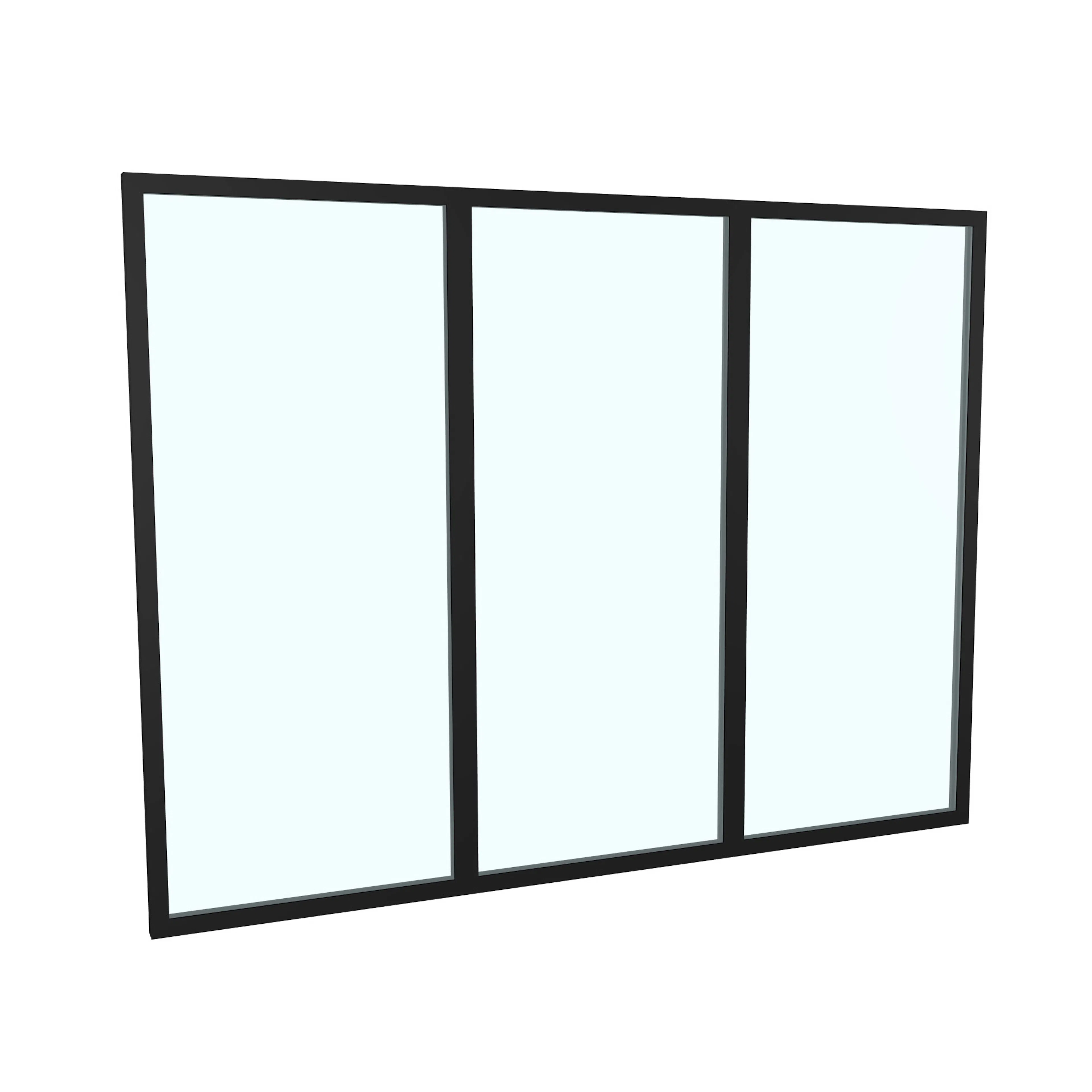 Landskap Fast väggparti Robust B2630xH1904 Svart Året runt B2630 x H1908 mm - Mattsvart RAL 9005