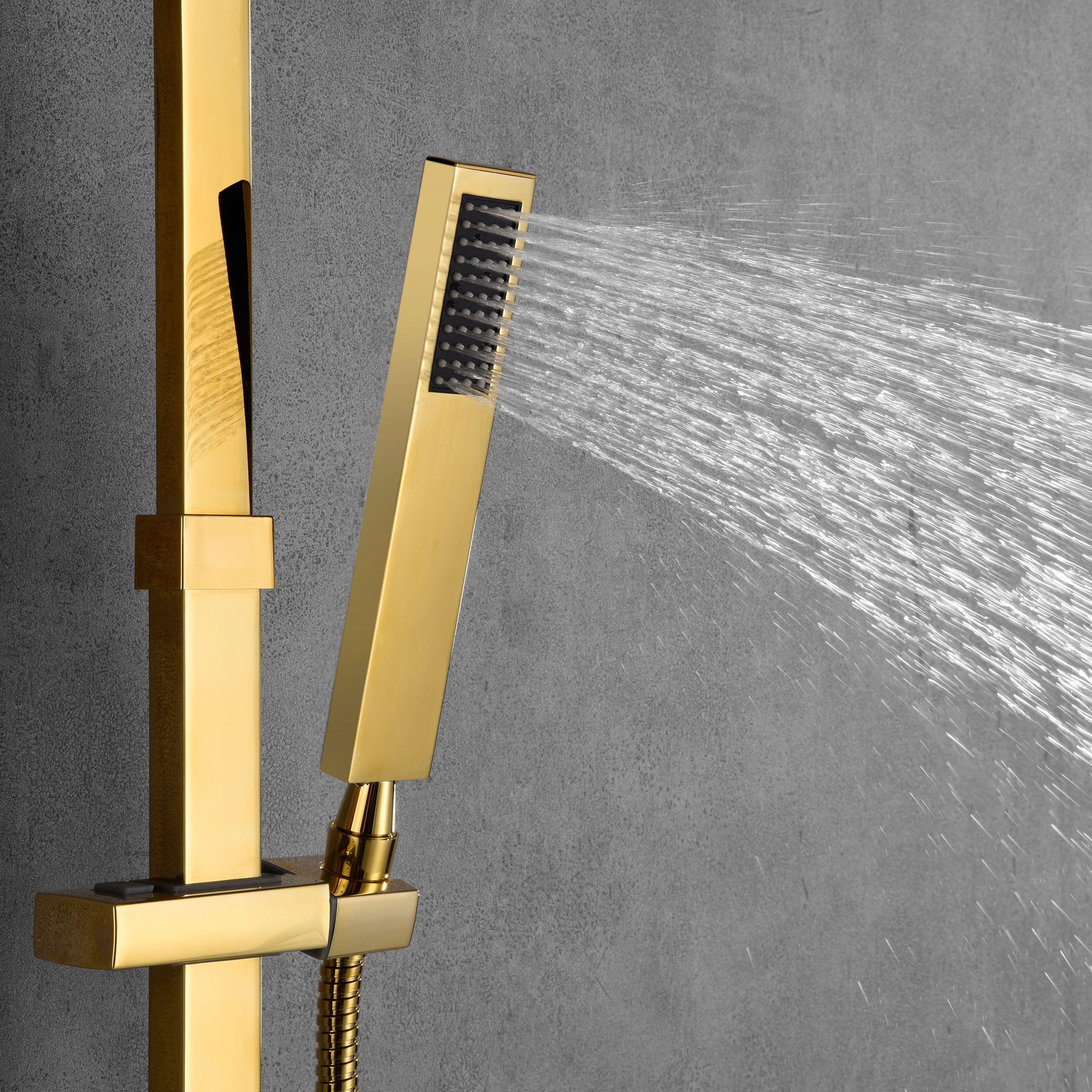 Takduschset Bathlife Flöda Guld Mässing