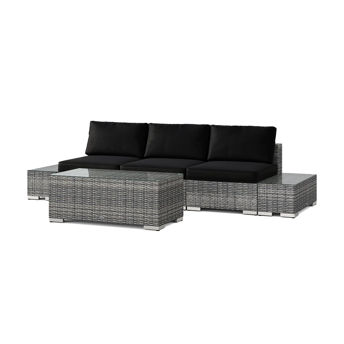 Loungegrupp Comfort Garden Bahamas utesoffa med avslut 3-sits med bord