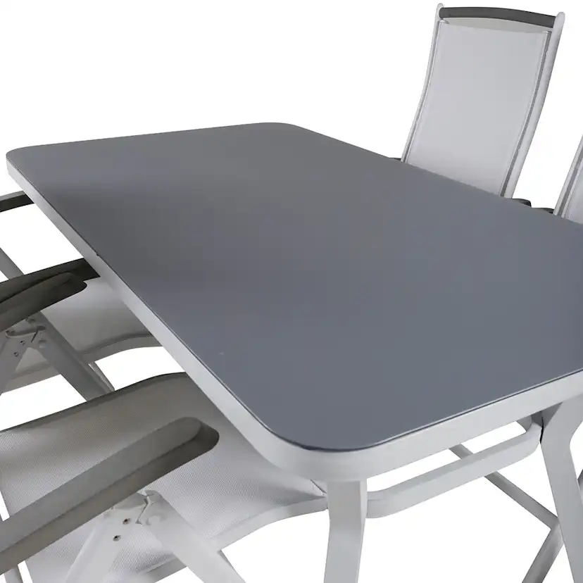 Matgrupp Venture Home Vyn med 4 Arz Matstolar Vit