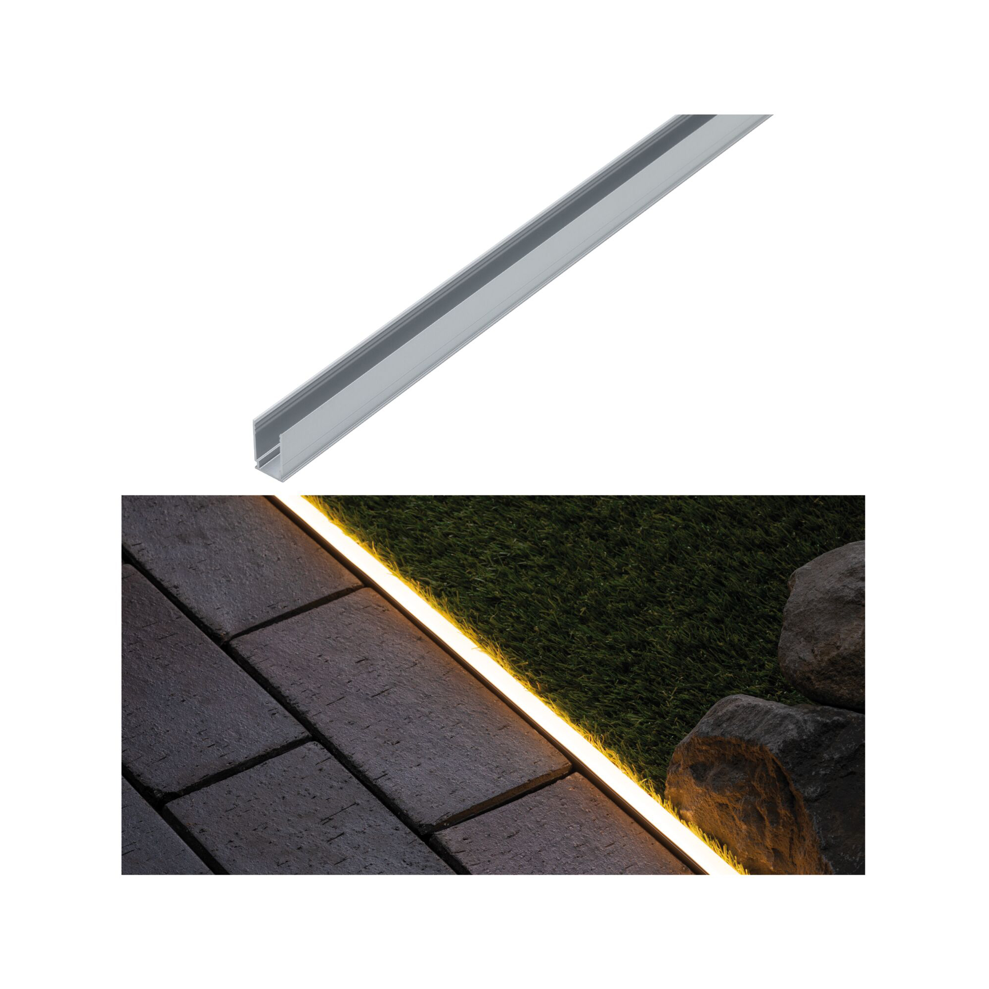 Fäste Paulmann Plug & Shine Tillbehör Remsa Aluminiumprofil 0,99m