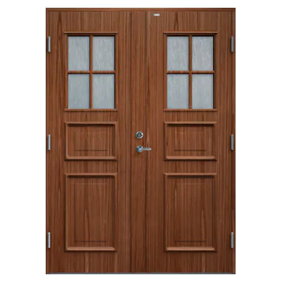 Parytterdörr Elvira Glas 14x21 V Teak BxH: 140x210 cm, Vänster