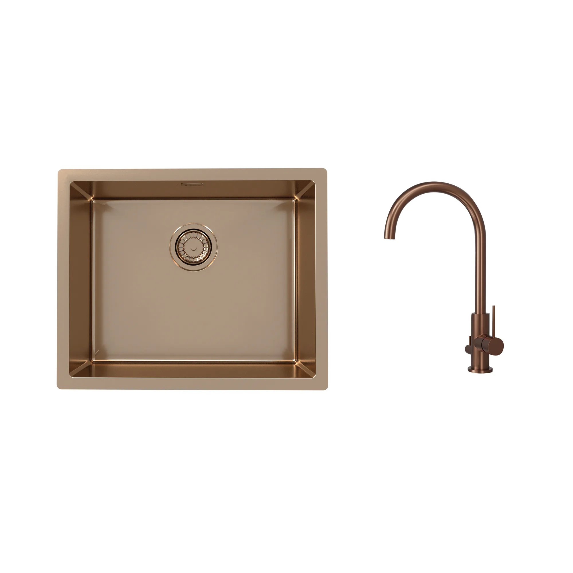 Diskho Stala Monarch-50 med Köksblandare Scandtap Steel Equip D