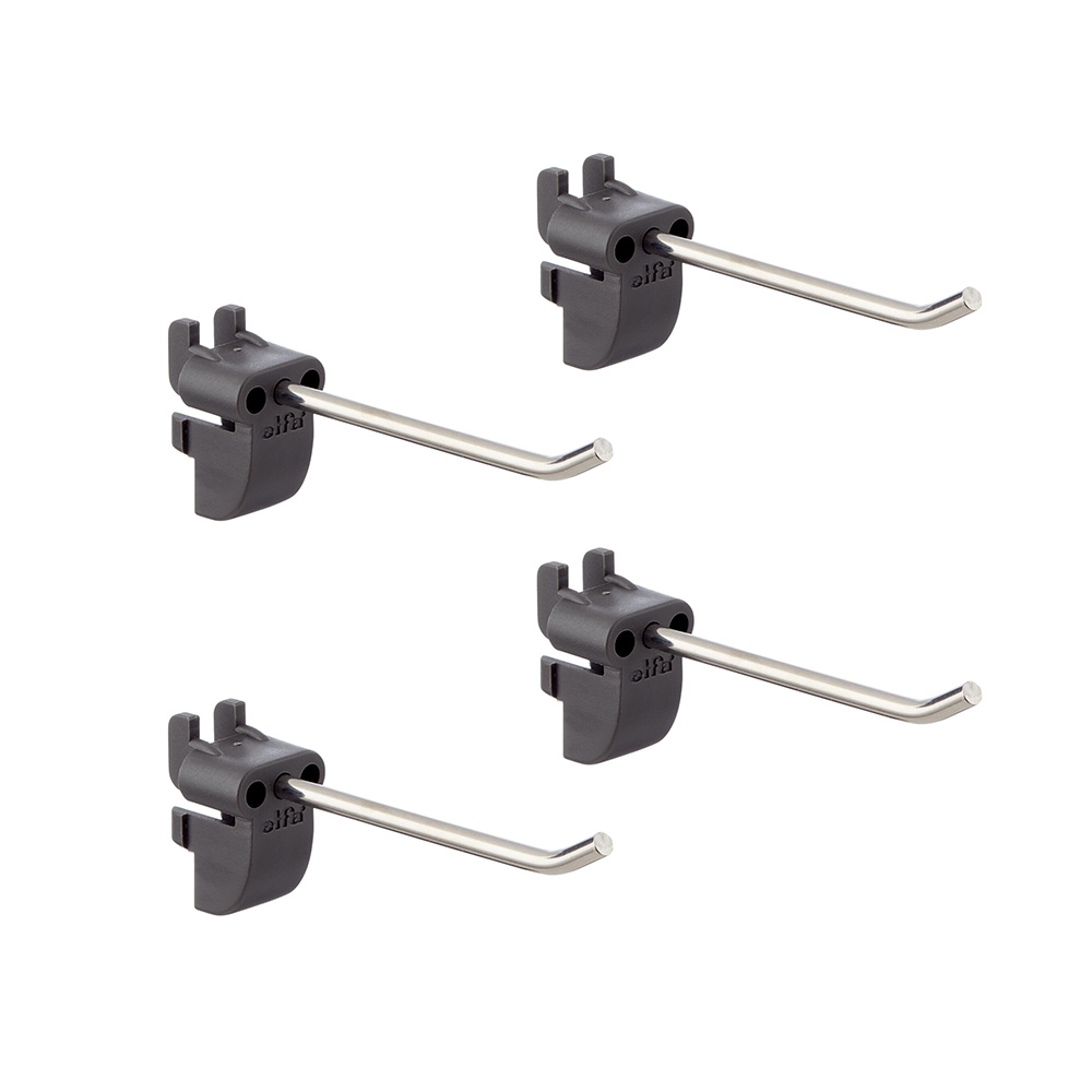 Krok Elfa Garage+ Lång Rak 4-pack