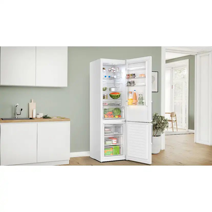 Kombiskåp Kyl/Frys Bosch 2 st KGN397WCT Serie 4 Vit NoFrost och VitaFresh