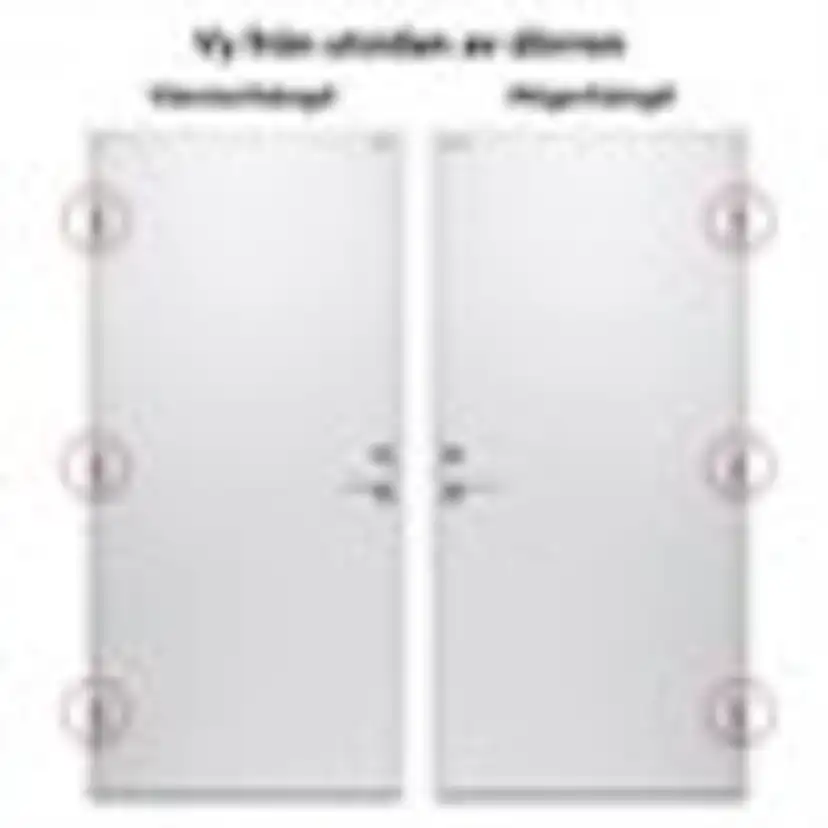 Altandörr Diplomat Vit Klarglas Aluminum