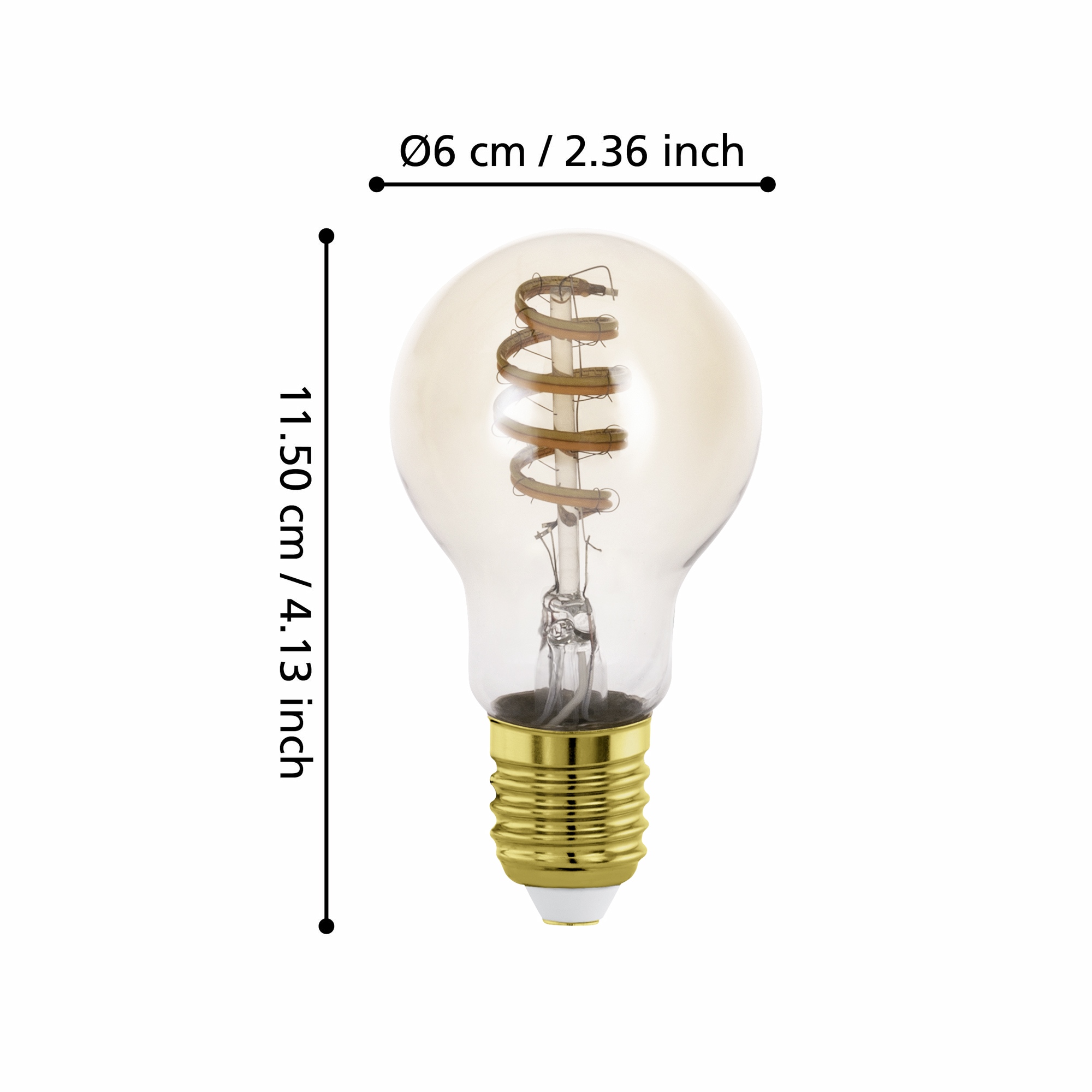 Ljuskälla Eglo 2xLM-ZIG-CCT E27 A60 4,9W Amber